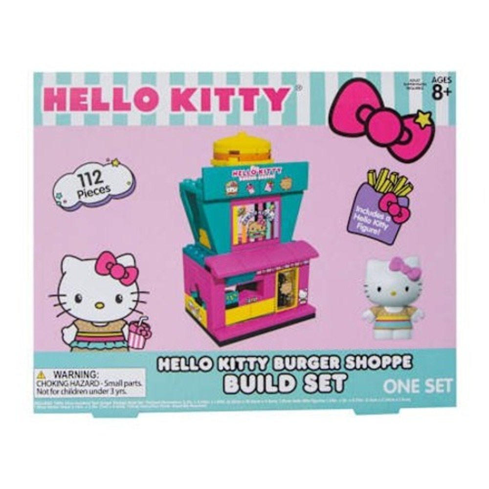 Hello Kitty Burger Shoppe Build Set 112 Pieces Includes Figure Sanrio New Toy